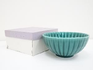 緑釉菊形菓子鉢